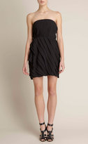 Thumbnail for your product : Adam Lippes Strapless Ruffle-Tiered Silk Dress