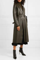 Thumbnail for your product : Joseph Solferino Oversized Leather Trench Coat - Army green
