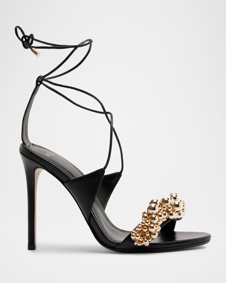 Alexandre Birman Gia 100 mm Leather Ankle-Tie Sandals