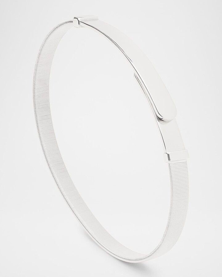 Marco Bicego 18K White Gold Coil Thin Bangle Bracelet