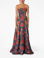 Thumbnail for your product : Carolina Herrera Floral-Print Silk Gown