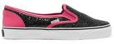 Redvalentino Glittered And Smooth Leather Slip-On Sneakers