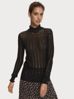 sheer black long sleeve turtleneck