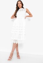 Thumbnail for your product : boohoo Boutique Lace Skater Bridesmaid Dress