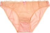 Thumbnail for your product : Mimi Holliday Solero stretch-silk satin and lace briefs