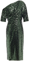 Thumbnail for your product : Badgley Mischka One-shoulder Sequined Mesh Dress