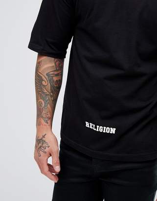 Religion T-Shirt With Dropped Shoulder And Shoreditch Print