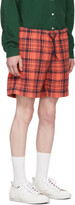 Thumbnail for your product : Paul Smith Red & Navy Cotton Linen Check Shorts
