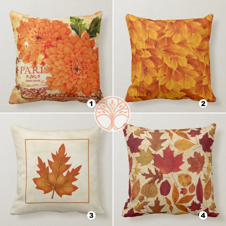 Etsy Fall Trend Pillow Cover|Autumn Cushion Case|Orange Leaves Throw Pillow|Autumn Tree Home Decor|Housewarming Farmhouse Style Top