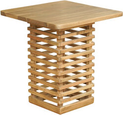 Loon Peak Ivin Transitional Solid Square Side Table