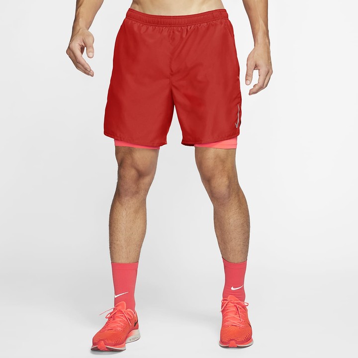 red nike challenger shorts