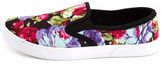 Thumbnail for your product : Charlotte Russe Floral Print Canvas Slip-On Sneakers