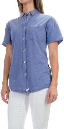 Woolrich Boyfriend Knit Shirt - Short Sleeve (For Women)