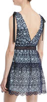 Thumbnail for your product : Self-Portrait Tiered Floral Lace Mini Cocktail Dress