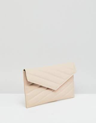 ASOS Design Quilted Clutch Bag In Water Based Pu
