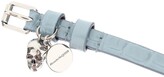 Thumbnail for your product : Alexander McQueen DOUBLE WRAP SKULL BRACELET OS Light blue,Grey,Silver Leather