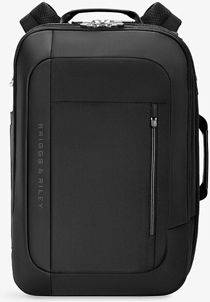 Briggs & Riley Womens Black Zdx Medium Convertible Woven Backpack