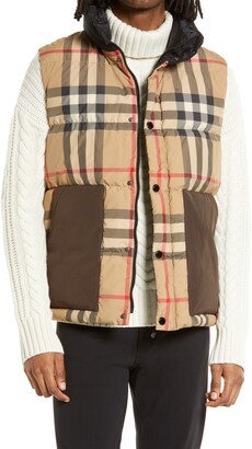 Burberry Check Down Puffer Vest - ShopStyle Outerwear