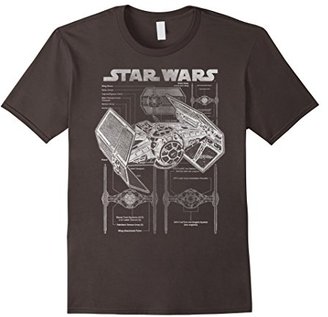 Star Wars TIE Fighter Blueprint Graphic T-Shirt