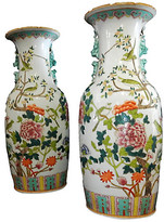 Thumbnail for your product : One Kings Lane Vintage Porcelain Famille Verte W/ Peacock Pair - multi