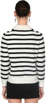 Thumbnail for your product : Saint Laurent Striped Intarsia Wool Knit Sweater