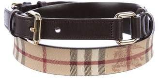 Burberry Horseferry Check Leather Belt