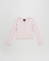 Thumbnail for your product : Bardot Junior Girl's Pink Basic T-Shirts - Amalie Rib Tee - Kids-Teens - Size 12-14YRS at The Iconic