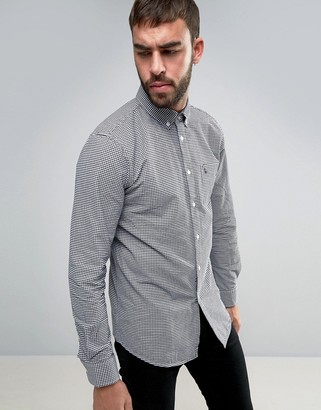 Jack Wills Gingham Oxford Shirt in Regular Classic Fit-Navy