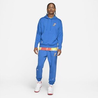 nike french terry hoodie blue