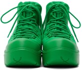 Thumbnail for your product : Bottega Veneta Green Puddle Bomber Lace-Up Boots