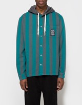 Thumbnail for your product : Stussy Hooded Flannel Shirt