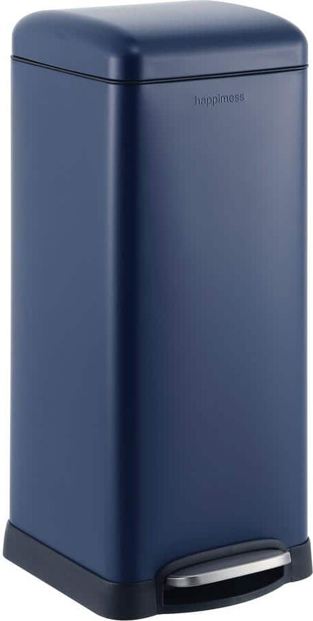happimess Betty Retro 8-Gal. Step-Open Trash Can, Denim Blue