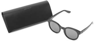 Saint Laurent Monogram Round Frame Acetate Sunglasses - Womens - Black
