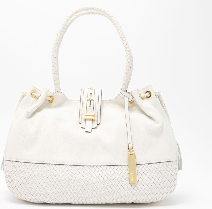 Lodis Woven Leather Cinch Amal Tote