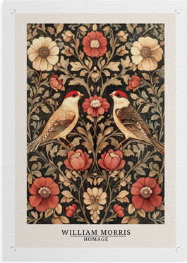 Astoria Grand WM MORRIS Series CDXXVII -Canvas Print Only - NOT FRAMED