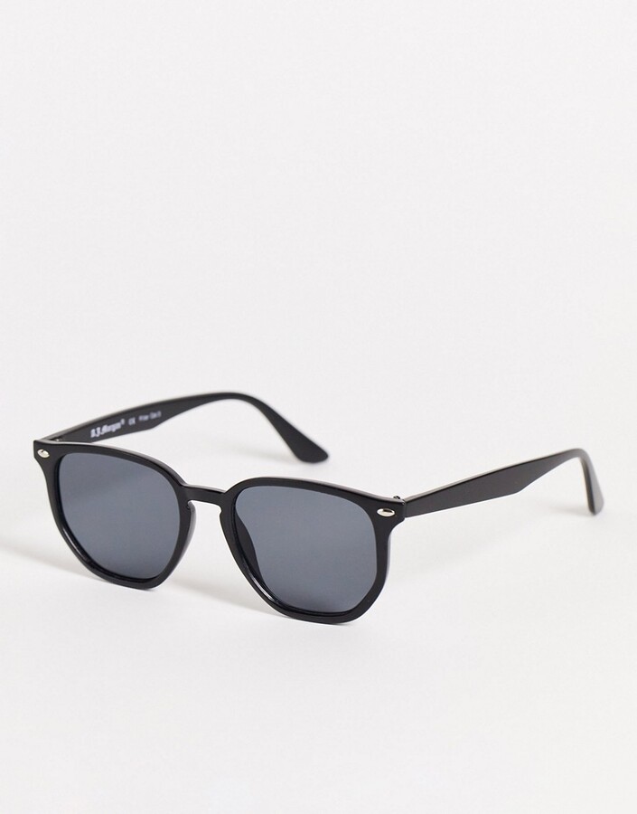 A. J. Morgan AJ Morgan unisex retro round sunglasses in black - ShopStyle