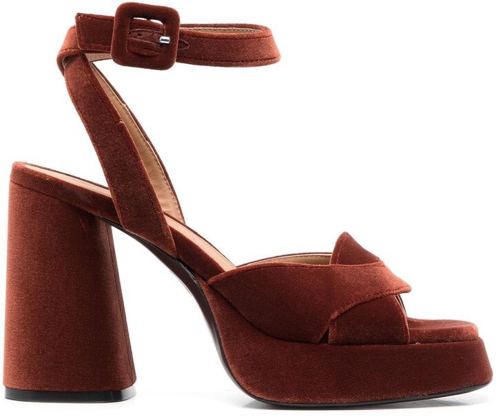 velvet platform shoes