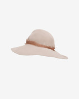 Thumbnail for your product : Eugenia Kim Catherine Feather Trim Floppy Hat: Beige