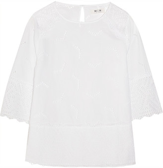 MiH Jeans The Phlox broderie anglaise cotton top