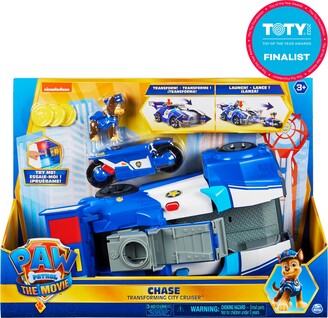 Paw Patrol , Chase 2-In-1 Transforming Movie City Cruiser Toy Car With Motorcycle, Lights, Sounds And Action Figure, Kids Toys For Ages 3 And Up