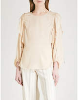 Thumbnail for your product : See by Chloe Drawstring-detail woven top