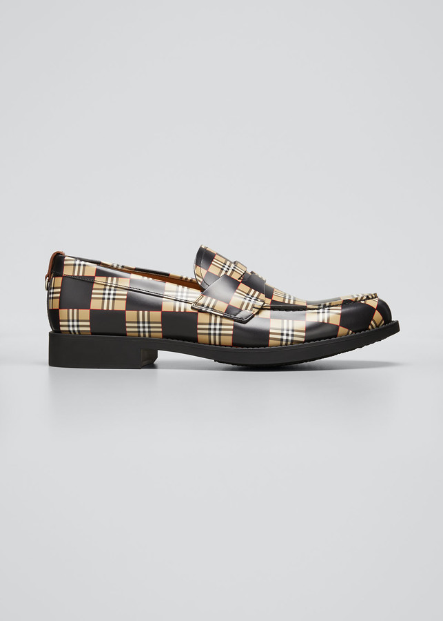 checkered loafers