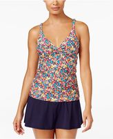 Thumbnail for your product : Anne Cole Budding Romance Floral-Print Bra-Sized Tankini Top