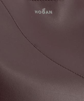 Hogan Plum Purple Leather Shoulder Bag