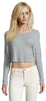 Thumbnail for your product : Wyatt snow and grey nap yarn cropped sweater