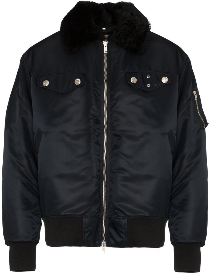 calvin klein men's oversized puffer bomber jacket