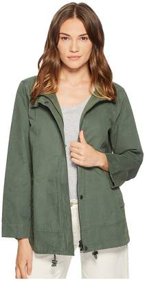 Eileen Fisher Sueded Organic Cotton Hemp A-line Jacket Women's Coat