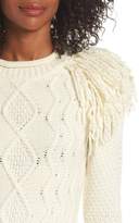 Thumbnail for your product : Eliza J Fringe Shoulder Cable Sweater Dress