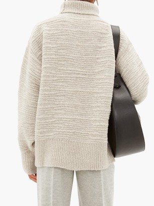The Row Pheliana Roll-neck Merino-wool Blend Sweater - Light Grey