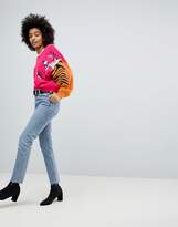 Thumbnail for your product : ASOS Design Jumper With Tiger Sleeves